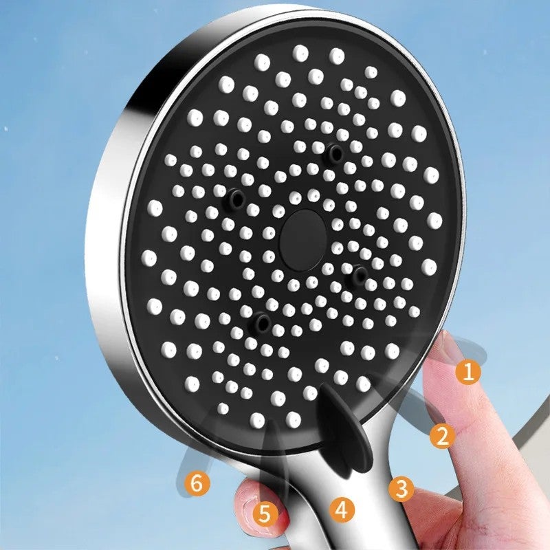 Bluejw Cross-Border 6-Function Handheld Shower Head Set - High Pressure Boosting Bathing Nozzle for Apartments & Hotels - Image 5
